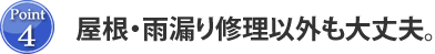 Point4 屋根・雨漏り修理以外も大丈夫